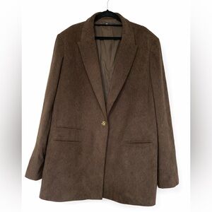 Brown Corduroy Women's Blazer Size XXL